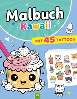 Immagine prodotto di Libro da colorare Kawaii con 45 tatuaggi