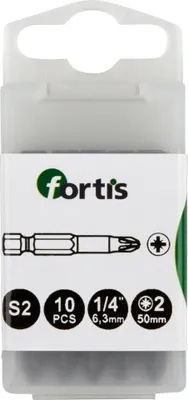 Produktbild von Fortis 4317784728997, 10 Stück(e), Kreuz, PZ 2, 1/4", 50 mm