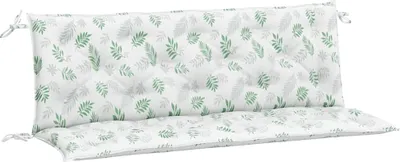 Produktbild von vidaXL Gartenbank-Auflagen 2 Stk. Blattmuster 150x50x7 cm Stoff