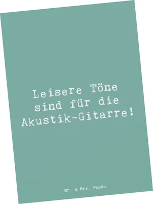 Produktbild von Mr. & Mrs. Panda Postkarte Spruch Akustik-Gitarre Magie - Meeresbrise - Geschenk, Instrument, Musiker, Ansichtskarten, Grußkarte, Musik, Ansichtskarte, Lernen, Ton