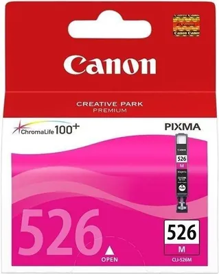 Image de Cartouche d'encre CANON CLI-526 M Magenta, Jet d'encre, Compatible MG5150, MG5250, MG6150, MG8150, iP4850, iX6550
