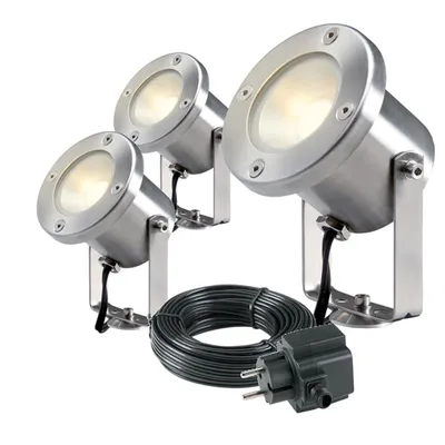 Zdjęcie produktu dla Lampy ogrodowe - zestaw Katalpa - reflektor - 12 v - 3 szt. - 190 lm - 3 w - 3000 k