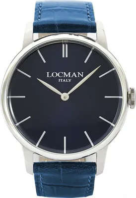 Produktbild von 0251V02-00BLNKPB Italy Herrenuhr 1960 blau Ref. 0251 Locman