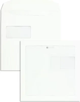 Produktbild von Werbefensterhüllen 220x220mm 120g/qm gummiert Sonderfenster VE=250 Stück