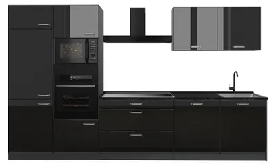 Imagen del producto de Mueble de cocina Vicco R-Line brillo intenso/Antracita 340 cm sin encimera, Model 66564