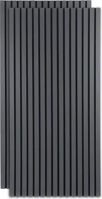 Produktbild von Jopassy Akustikpaneel MDF Wandverkleidung Natur Akustik Wandpaneel Moderne Wandpaneele aus Holzfunier und Filz 2x 120x60x2.1cm Grau