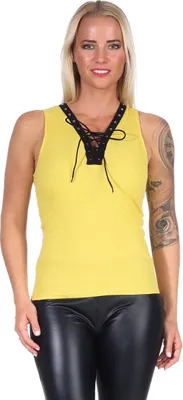 Produktbild von Damen T-Shirt Shirts Sommer, Senf M/L