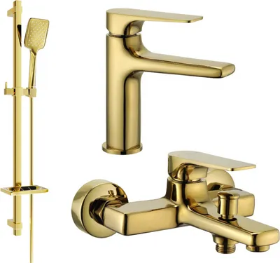 Produktbild von Mexen Lynx DQ62 Badewannenset, Gold - 745903DQ62-50