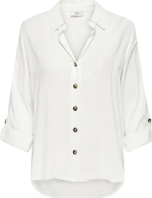 Produktbild von Bluse mit Hemdkragen locker geschnitten langarm | XS