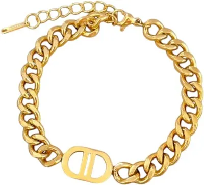 Image de Bracelet pour femme en maillons d'acier, or