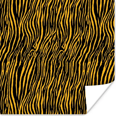 Produktbild von MuchoWow® Poster Tigerdruck - Muster - Orange 50x50 cm - Wohnzimmerdekoration