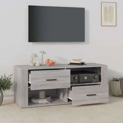 Produktbild von The Living Store TV-Schrank Grau Sonoma 100x35x40 cm Holzwerkstoff