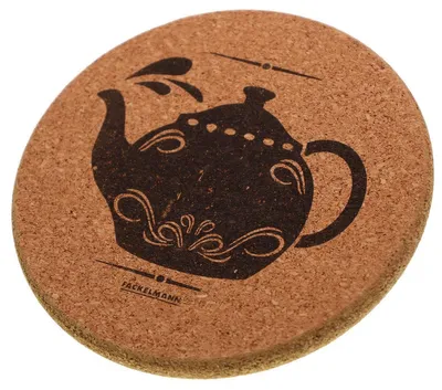 Image de FACKELMANN 30994 – Dessous de tasse pour cafetière et théière | Ø 150 x 15 mm | en liège naturel