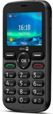 Produktbild von Doro 5860, Balken, Single SIM, 6,1 cm (2.4"), 2 MP, 1000 mAh, Schwarz