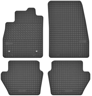 Obrázok produktu pre Gumové rohože vhodné pre Ford Fiesta MK8 (od 2017) Sada gumových rohoží čierna + zátka