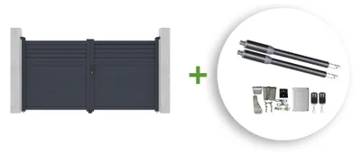 Produktbild von Flügeltor elektrisch 3m CARPATIA H.160cm + Drehtorantrieb RANGER B150
