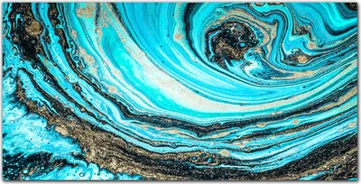 Produktbild von Coloray - Bild aus Glas - Glasbilder - 100 x 50 cm - Gehärtetes Glas Glasblock mit Bild Wohnzimmer Küche Dekoration Wanddekoration - Auge Des Sturms Abstractionism