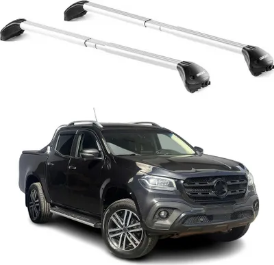 Produktbild von Dachträger Grundtäger für Mercedes X Klasse 470 2017-2020 100kg Alu Grau 2x ABE