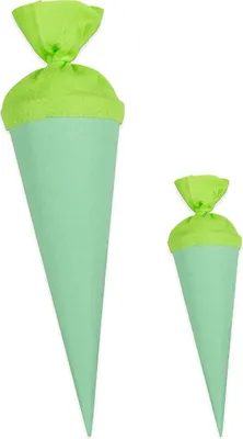Produktbild von itenga Bastelschultüte 70cm und Geschwister 35cm mit Filzverschluss MINT Set