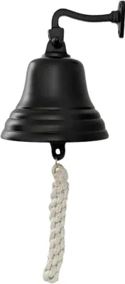 Produktbild von Famanu Handglocke Nautischer Stil - Dekorative Bar-Glocke, Schwarz, 5 Zoll