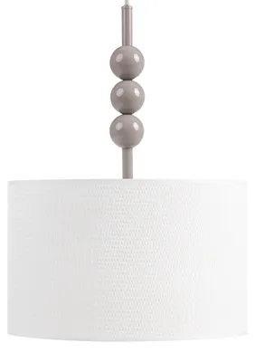 Produktbild von BELIANI Hängeleuchte Beige Metall mit Stoffschirm Trommelform 1-Flammig Langes Kabel Modern Beleuchtung Leuchte Esszimmer Wohnzimmer