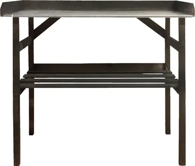 Zdjęcie produktu dla holz4home® Drewniany stół do sadzenia roślin czarny z 2 półkami z drewna świerkowego I Stół do ogrodnictwa wewnętrznego i zewnętrznego I 78 x 82 x 38 cm (szer. x wys. x dł.)