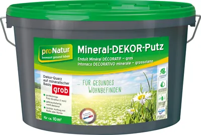 Produktbild von proNatur Mineral-DEKOR Putz grob weiß 8 kg