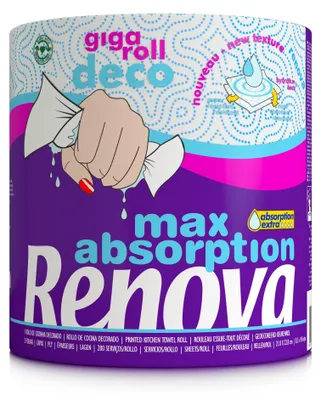 Productafbeelding van RENOVA GIGAROLL DECO Keukenrol, 1 rol
