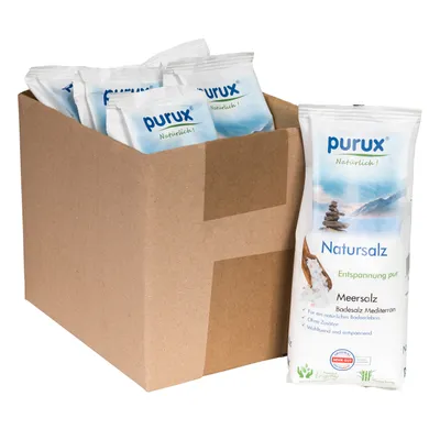 Produktbild von 6 x 1 Kg Mediterran Badesalz Natur Salz Badezusatz Meersalz