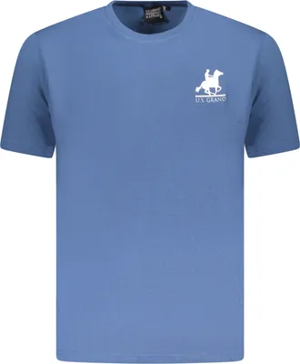 Immagine prodotto di T-shirt uomo a maniche corte blu con stampa e scollo rotondo