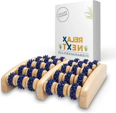 Produktbild von Famanu Fußmassageroller aus Holz - Entspannung für die Reflexzonen