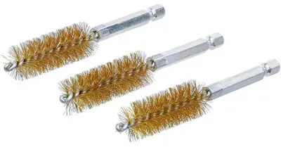 Image de Brosse en Laiton 16 mm - 6,3 mm (1/4), Lot de 3 - Durable et Précise pour Nettoyage et Débouchage - D-Work