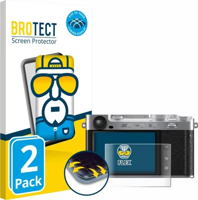 Produktbild von 2x BROTECT Fullscreen Schutzfolie für Fujifilm X-E5 Displayschutz Folie Fullcover Klar Transparent