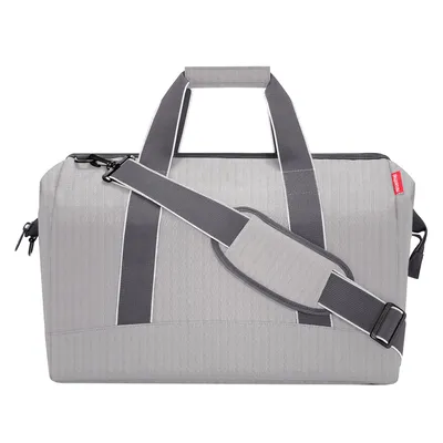 Produktbild von reisenthel Reisetasche allrounder L, 30L, 48x39x29cm (BxHxT), Polyester, herringbone grey, Doktortaschen-Prinzip, wasserabweisend, abnehmbarer Schultergurt, 6 Innenfächer, 15kg Traglast