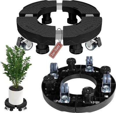 Image de Chariot à plantes réglable, en deux parties, avec roues pivotantes à 360°