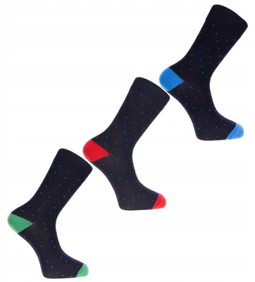 Produktbild von Garniturosocken - Bunt - Gepunktet - Baumwollsocken - 3 Paar - Größe 39-42