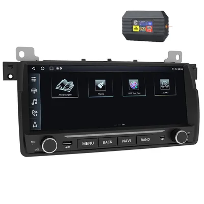 Image de Autoradio Android 2 + 32 Go avec adaptateur DAB+ pour BMW Série 3 (E46), M3, Rover 75, MG ZT. Compatible avec CarPlay sans fil, Android Auto, WiFi, GPS, navigation, RDS, DSP et Bluetooth