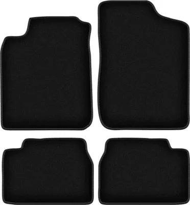 Immagine prodotto di Tappetini in velluto per Daihatsu Charade (1994-2000, hatchback) neri, set 4 pz, con fissaggi