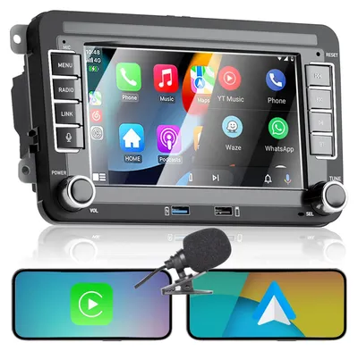 Obrázek produktu pro 7palcové autorádio pro Volkswagen s bezdrátovým Carplay a Android Auto