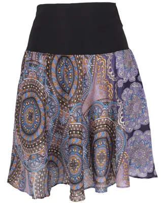 Produktbild von Luftiger Minirock, Boho Sommerrock - Flieder, Damen, Violett, Viskose, Röcke