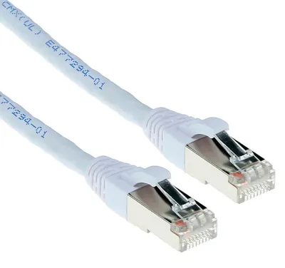 Image de ACT FB6400, 0.5 m, Cat6a, S/FTP (S-STP), RJ-45, RJ-45, Blanc