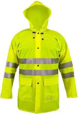 Produktbild von PROS Reflektierende Regenjacke 1101 Jacke WASSERSCHUTZJACKE Wasserdicht Arbeitsjacke Gelb, 58