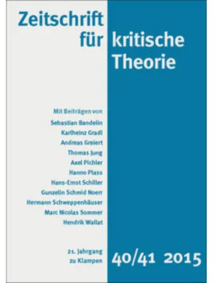 Obrázek produktu pro Zeitschrift für kritische Theorie, Heft 40/41