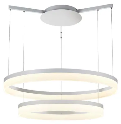 Produktbild von Zola 80/60 LED Pendelleuchte Weiß 3000K 5600lm höhenverstellbar Ø 80 x 140 cm