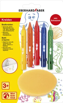 Image de EBERHARD FABER 524105 5 crayons de couleur pour le bain, couleurs assorties