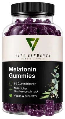 Vita Elements Gummies Mélatonine, emballage individuel.