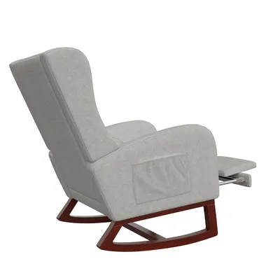Obrázek produktu pro Houpací křeslo Houpací křeslo Akcentní křeslo Křeslo do obývacího pokoje, nosnost do 120 kg, polyester, šedá barva