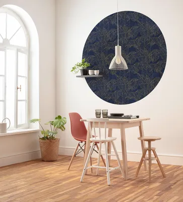 Produktbild von Komar Vlies Fototapete rund und selbstklebend "Royal Blue" - Größe: 125 x 125 cm (Breite x Höhe) - 1 Stück