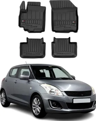 Produktbild von 2007-2017 Suzuki Swift SX4 Fußmatten TPE Schwarz 4 tlg