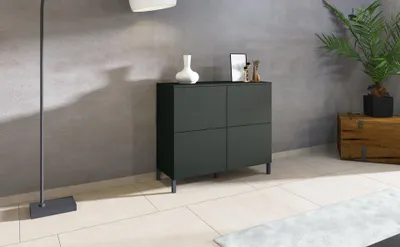 Produktbild von Kommode "Haama" 4-türig, schwarz-matt